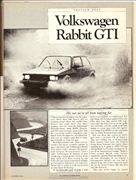 1983 Car & Driver- Rabbit GTI