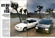 1987 Car & Driver- GTI 16v vs. Corolla FX16S