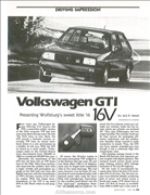 1987 Motor Trend- GTI 16v