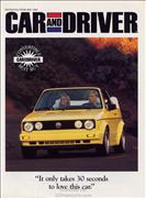 Car & Driver- 1990 Cabriolet